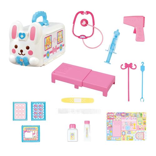 パイロット メルちゃん おせわパーツ ピピピでしんだん! おしゃべりいっぱい うさぎさんきゅうきゅうしゃ(ピンクのまつばづえセット) 3歳以上