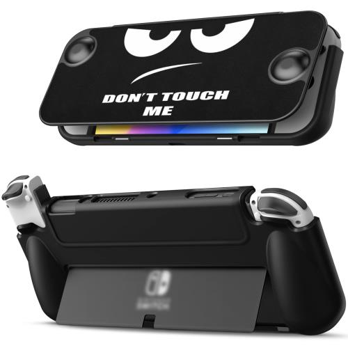 Fintie (フィンティー) フリップケース Nintendo Switch OLEDモデル用 - [スクリーンセーフ] スリムな保護ソフトTPUシェル 磁気的に取り外し可能なフロントカバー人間工学的グリップ付き Switch OLED Model 2021用 (タッチしないでください)