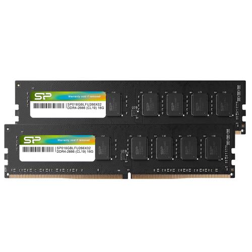 シリコンパワー デスクトップPC用メモリ DDR4-2666(PC4-21300) 16GB×2枚 288Pin 1.2V CL19 SP032GBLFU266X22