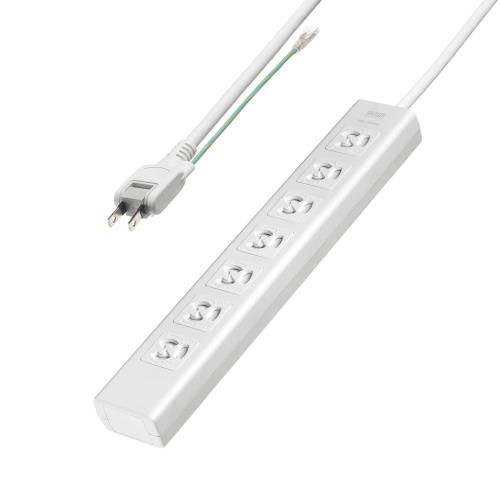 サンワサプライ 抜け止めシャッタータップ（3P・7個口・5m） TAP-F37SH-5SR