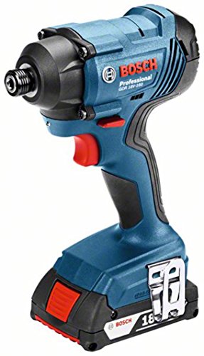 Bosch Professional(ボッシュ) 18V コードレスインパクトドライバー (2.0Ah蓄電池2個・申し受ける器・キャリングケース付) GDR18V-160 １番ウッド