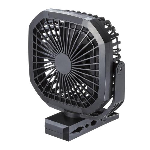 サンワサプライ USB扇風機/ファン バッテリー充電式 大型 4WAY(直置き/クリップ/マグネット/三脚取り付け) FAN-USB1BK