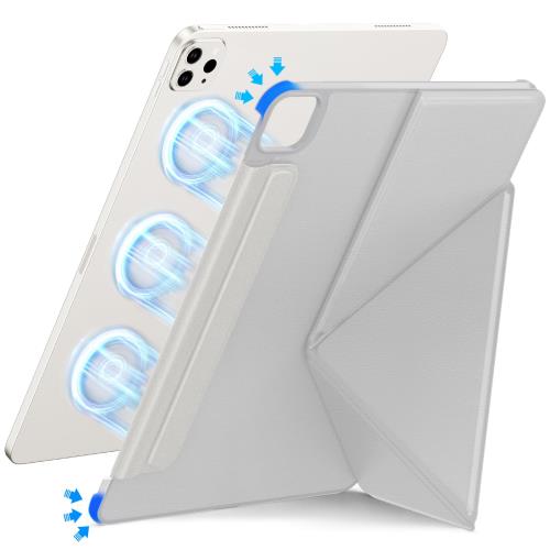 2025年新登場・エッジ保護・磁気吸着式HEIGKOIK iPad Air 13インチ ケース (M3/M2、2025/2024) iPad Pro 12.9インチ 第6/5/4世代(2022/2021/2020) 専用カバー 横置き