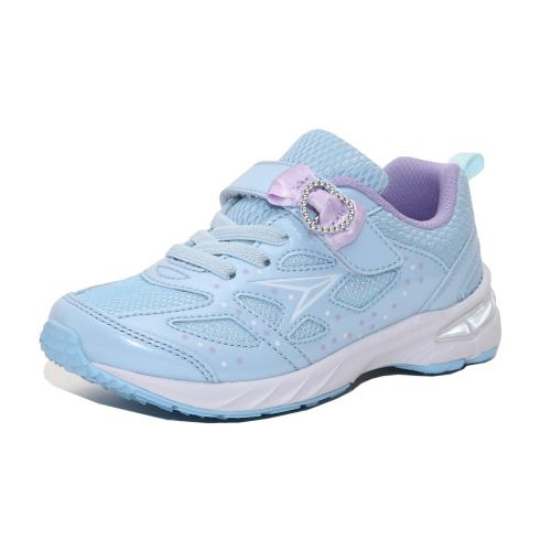 [シュンソク] スニーカー キッズ 女の子 子供靴 幅広 軽量 15~23cm 3E 2.5E LEC 6120 6440 サックス/ラベンダー 17.0 cm