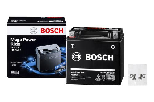 BOSCH (ボッシュ)メガ・パワー・ライド 液入充電済 バイク用バッテリー RBTX14-N YTX14-BS