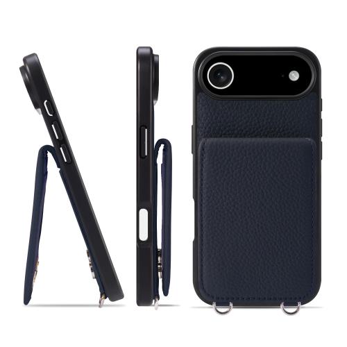 HANATORA iPhone用 17AIr 入れもの バンパー型 本革 スマホケース スマホ 歌留多衣嚢 照明ランプ ストラップ 付き添い人 シュリンクカーフレザー 差し上げ物 ブルーインディゴ SCPG-17Air-BlueIndigo