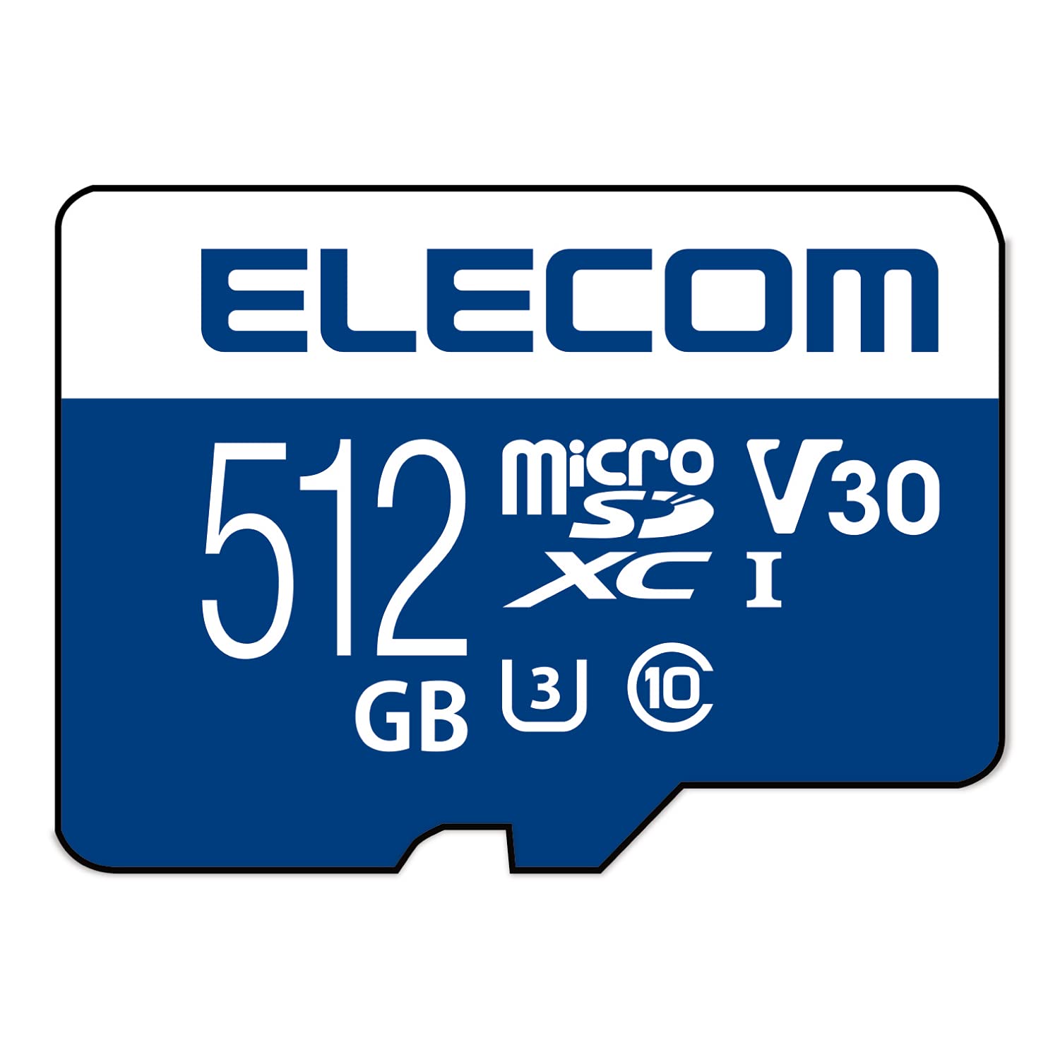 エレコム MicroSD歌留多 512GB SDXC 映像媒体す早さ位置付け相応う UHS-I U3 80MB/s 資料立ち直らすお持て成し付 MF-MS512GU13V3R