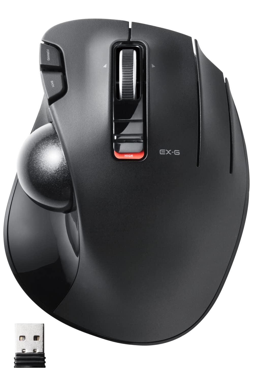 エレコム マウス ワイヤレス (レシーバー付属) トラックボール 6ボタン ブラック M-XT3DRBK
