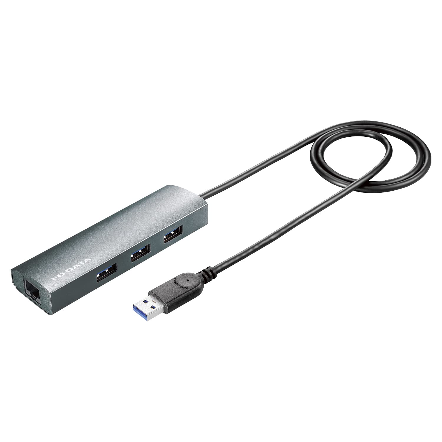 IODATA アルミ筐体 USBハブ ギガビットLANアダプター Windows/mac/Chrome OS対応 LAN×1 USB 3.2 Gen 1 x3 約80cm 1Gbps 日本メーカー US3-HB3ETG2