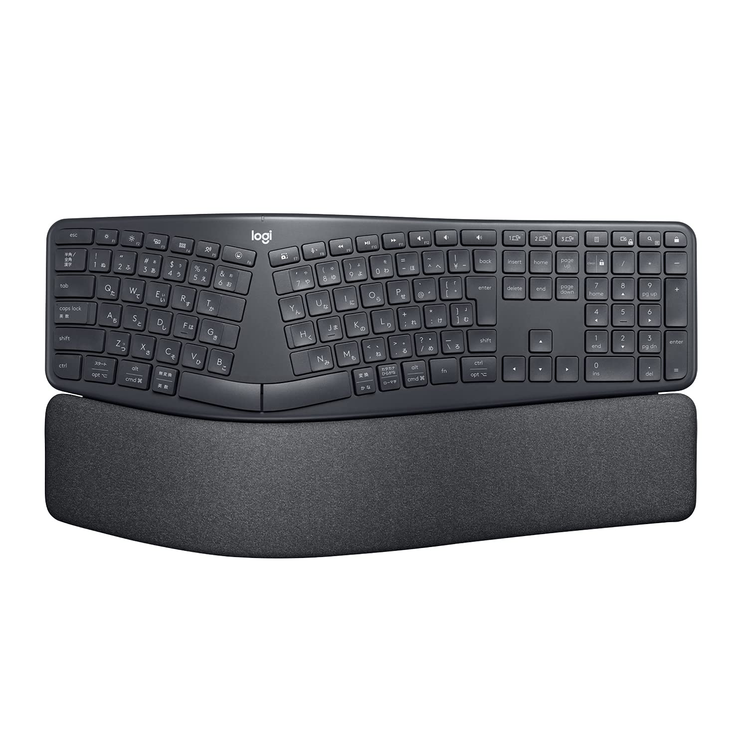 ロジクール ERGO K860 エルゴノミック スプリット キーボード bluetooth Unifying Windows Mac ワイヤレスキーボード ワイヤレス 無線 パームレスト 国内正規品 グラファイト