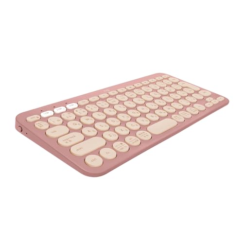 ロジクール ワイヤレスキーボード PEBBLE KEYS 2 K380sRO 薄型 軽量 415g 小型 Bluetooth Logi Bolt 無線 Easy-Switch 日本語配列 電池寿命36ケ月 Windows Mac iPad iOS Android Chrome K380s ローズ 国内正規品