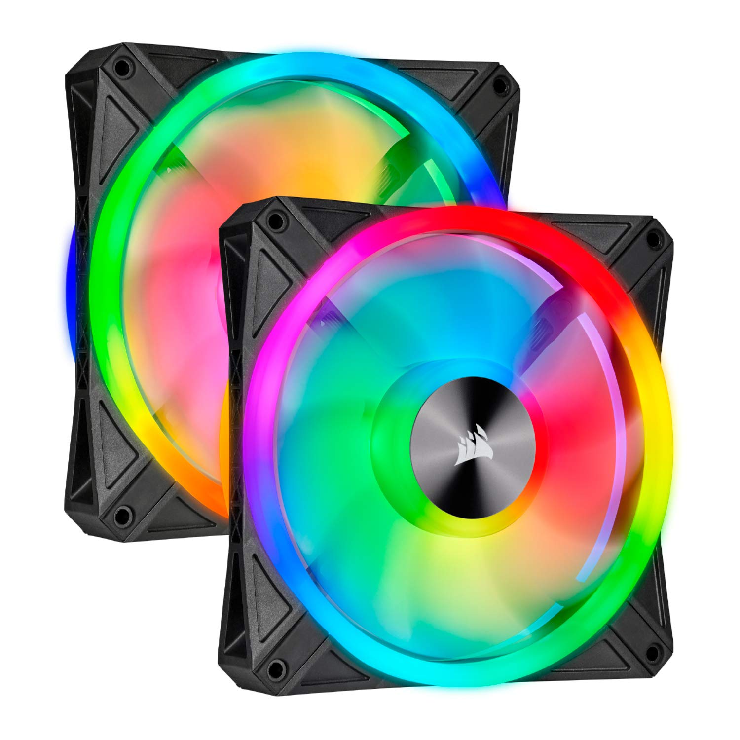 Corsair iCUE QL140 RGB 140粍 2連気違い一揃いの道具 PWM相応う マイコン入れもの気違い CO-9050100-WW FN1376