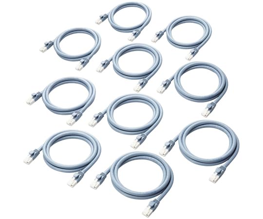 エレコム LANケーブル CAT6A対応 EU RoHS指令準拠 爪折れ防止 簡易パッケージ仕様 1m ブルー 10個セット LD-GPAT/BU1/RS1