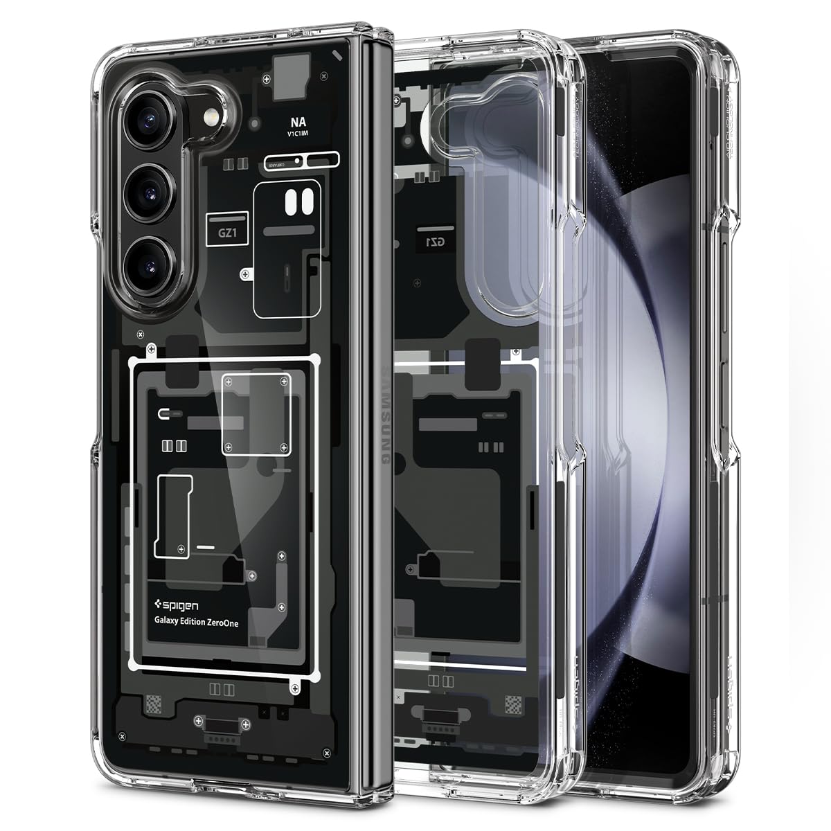 Spigen Galaxy Z Fold5 容れもの せつ然たる [ SC-55D | SCG22 ] TPU バンパー容れもの 2重社会システム 米軍MIL標準尺度手に入れる 耐衝撃 すり傷押しとどめる 黄ばみ皆無 無線電話申し受ける相応う ウルトラ・変わり種 ACS06431 (無し・一)
