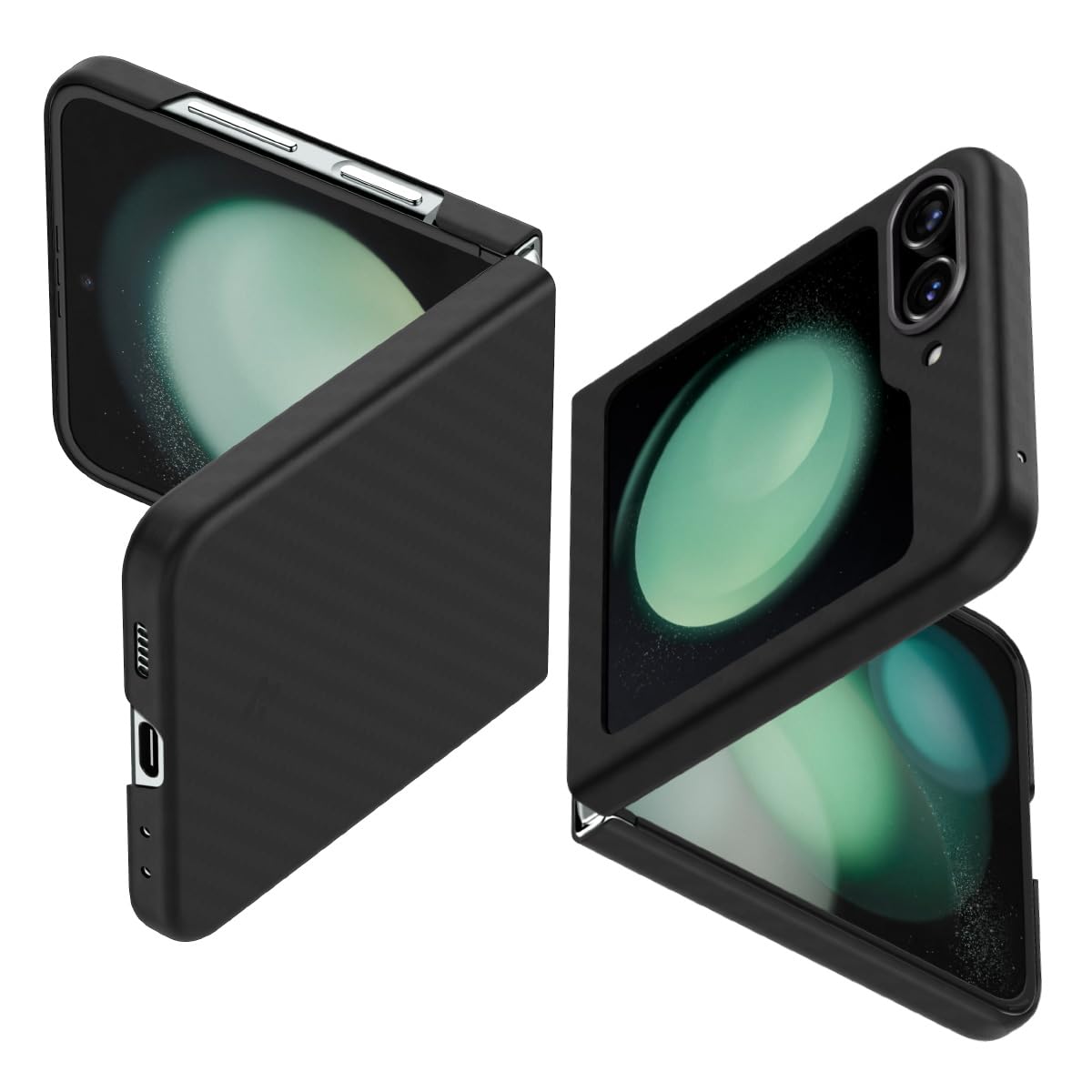 Spigen Galaxy Z Flip5 ケース スタンド付き 3重構造 TPU + PC + XRD 米