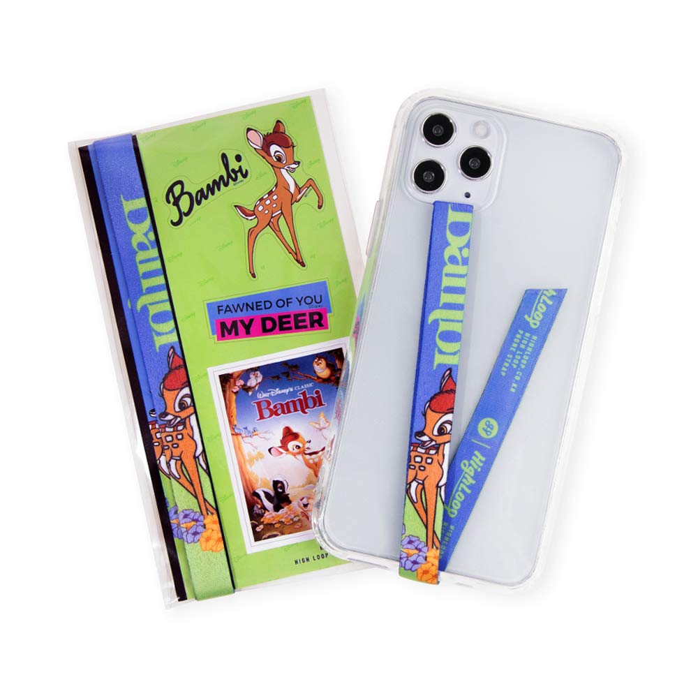 [highloop] ハイループ スマホケース ハンドストラップ フィンガーストラップ 落下防止 ワイヤレス充電対応 phonestrap ディズニー (D_028バンビ)画像