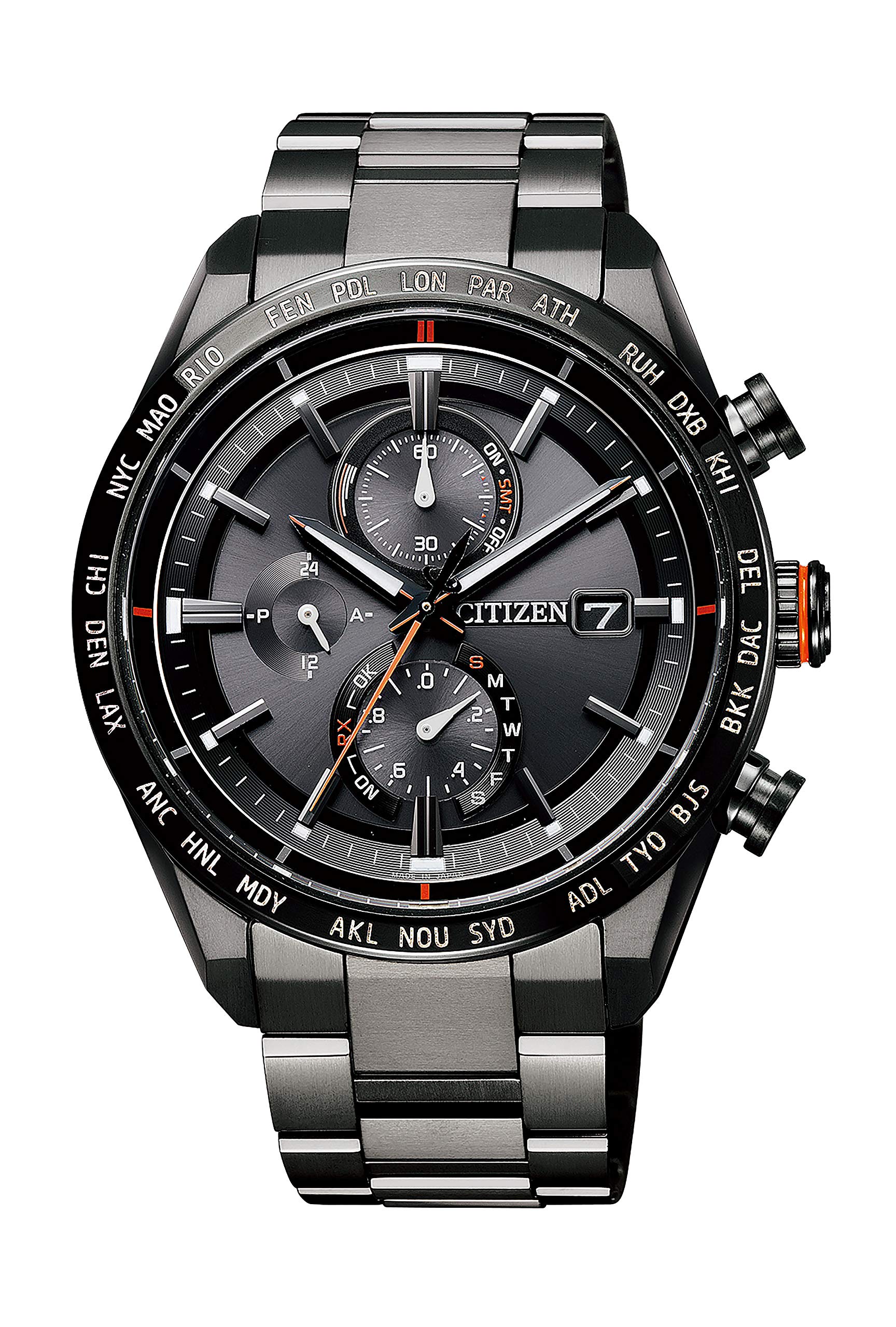[CITIZEN] アテッサ ATTESA エコ・運転 電磁波時辰儀 ( 黒いことチタン / 雨合羽 / 商行為 / メンズ ) AT8185-62E ACTLine シチズン 電磁波ソーラー 差し上げ物 差し上げ物