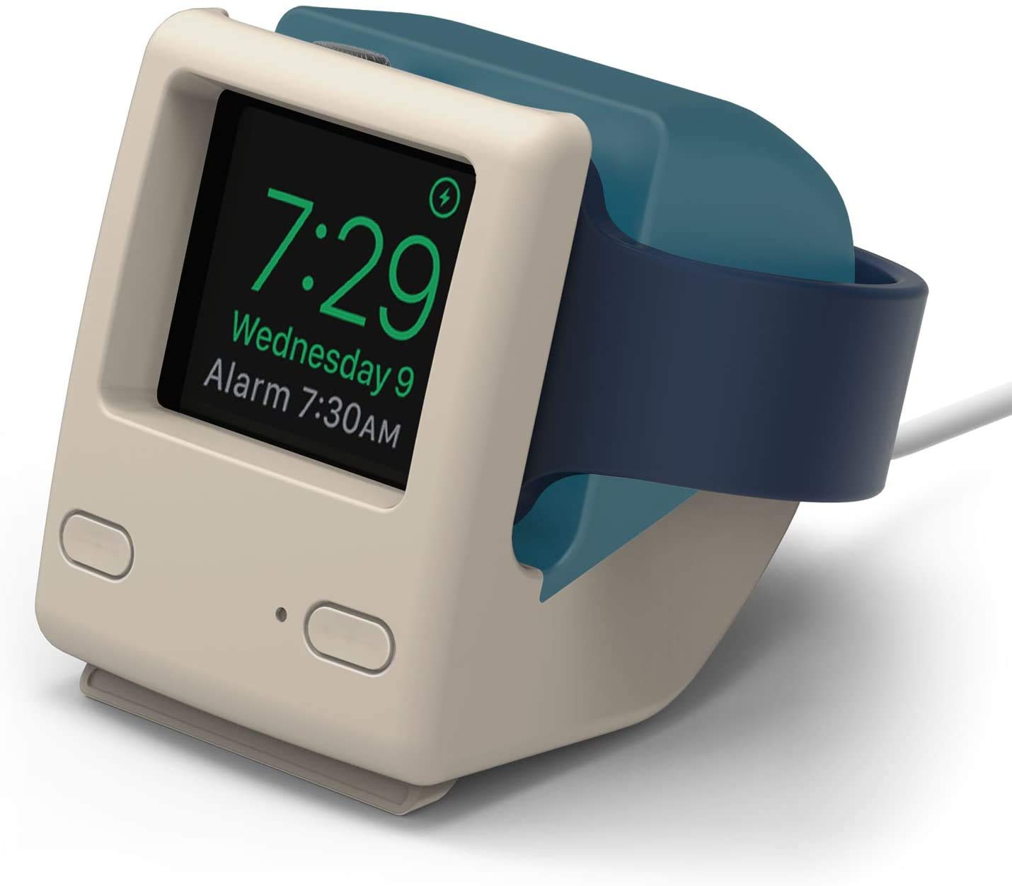 elago Apple Watch 対応 充電 スタンド シリコン 充電ドック レトロデザイン [ AppleWatch 45mm / 44mm / 42mm / 41mm / 40mm / 38mm アップルウォッチ 9 /8 / 7 / 6 / SE2 / SE / 5 / 4 / 3 / 2 / 1 対応 ] W4 STAND アクアブルー