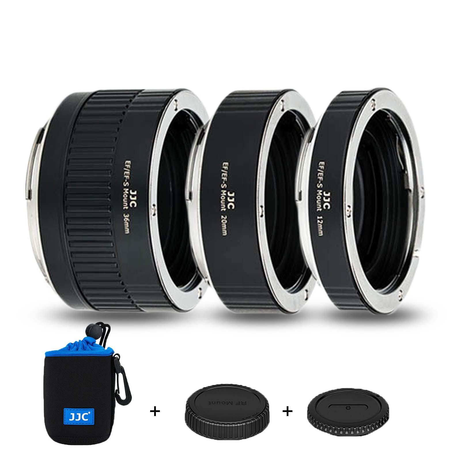 JJC 接写リング デジタル接写リングセット Canon EF/EF-S マウント用 EOS 90D 80D 5D IV III II 6D II 5DS 5DR 1DX III II Kiss X10i X10 X9 X9i x8i X70 対応 12mm+20mm+36mmセット ボディキャップとリアレンズキャップ 付属 11,321円
