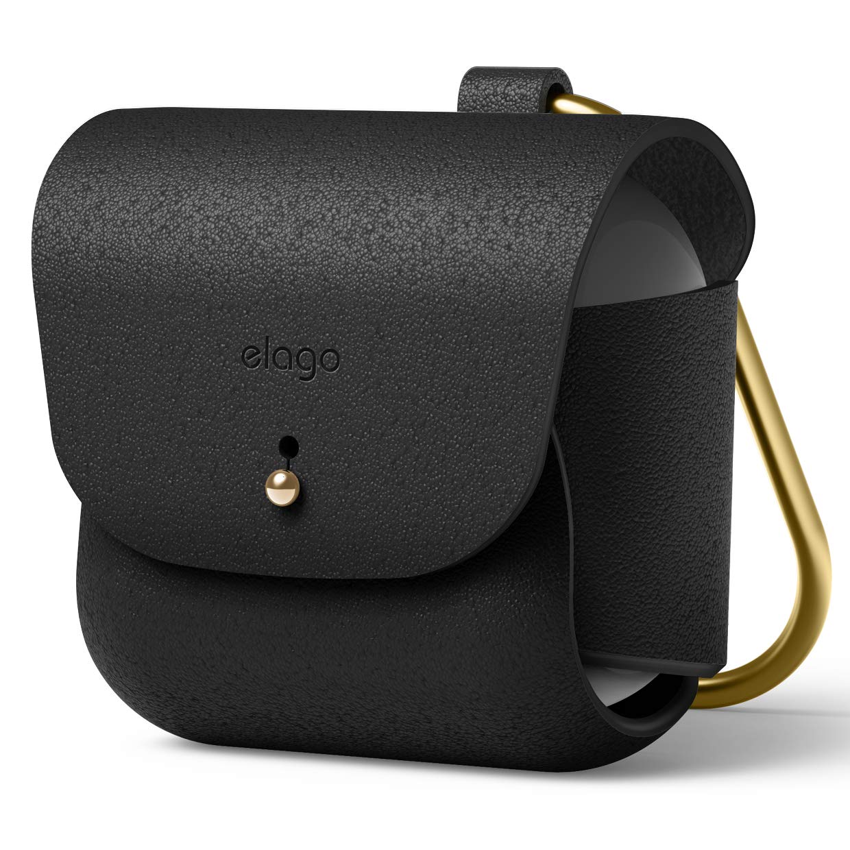 elago AirPods 3 対応 ケース 落下防止 カラビナ 付 本革 レザー カバー 一枚 革 シンプル レザーケース ケースカバー 保護 アクセサリー 傷防止 保護 アクセサリー 本革ケース [ Apple AirPods3 エアポッツ エアーポッズ 3世代 アップル エアポッツ3 第3世代 対応 ] LEATHER