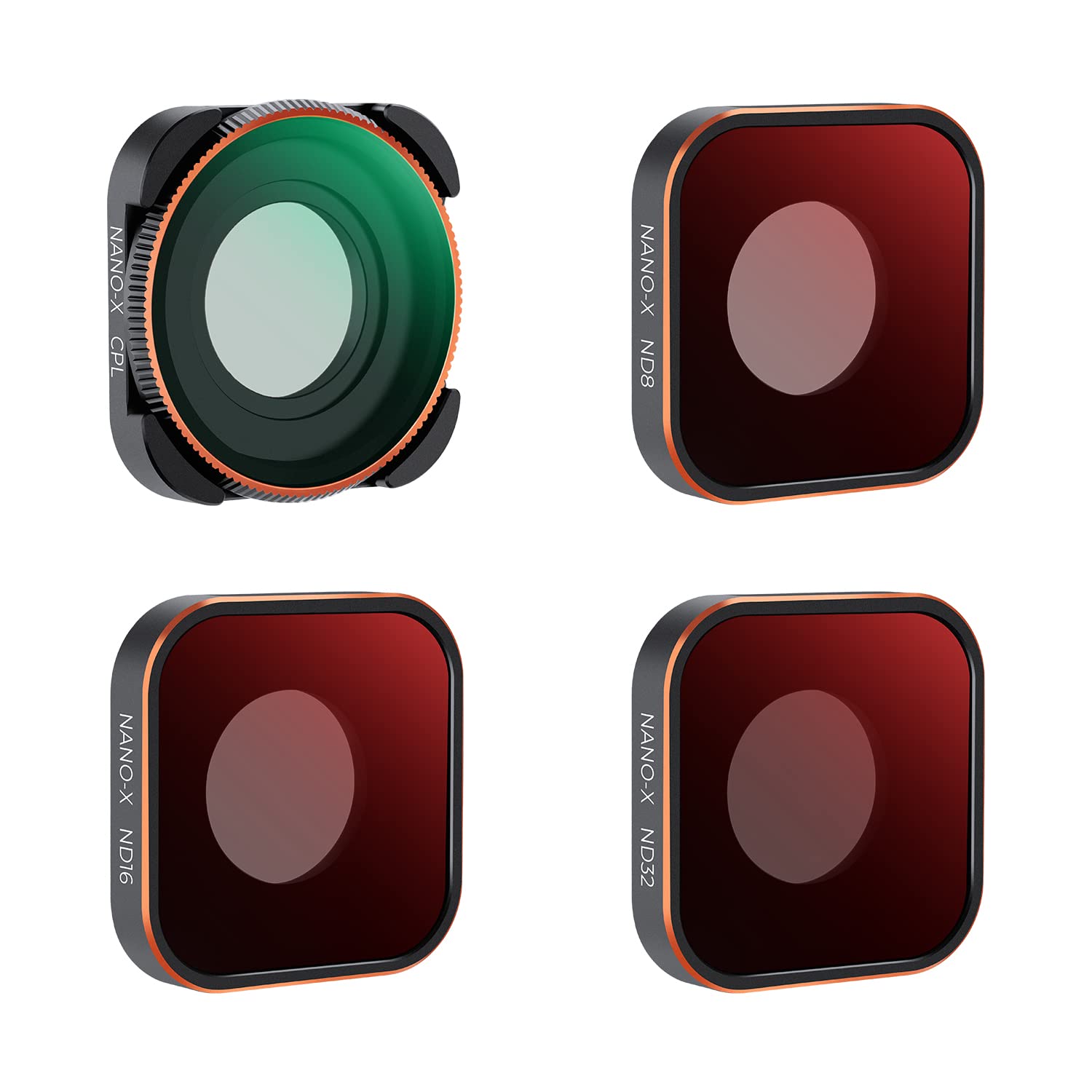 KF Concept GoPro Hero 12/Hero 11/Hero 10/Hero 9 Black用フィルターセット ND8+ND16+ND32+CPL 日本製AGC光学ガラス 28層ナノコーティング 撥水撥油キズ防止 メーカー直営店