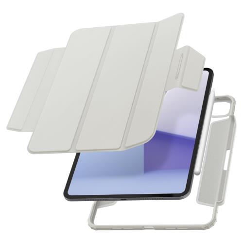 Spigen iPad Pro 11 インチ (2024) ケース スリム 軽量 耐衝撃 擦り傷防止 過熱防止 エア?スキン?プロ ACS07024 (グレー)