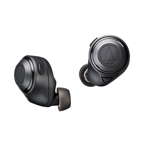 オーディオテクニカ ATH-CKS50TW BK ワイヤレスイヤホン bluetooth / ワイヤレスイヤホン ノイズキャンセリング 重低音 / 最大約50時間再生 /イヤホン20時間再生 / 通
