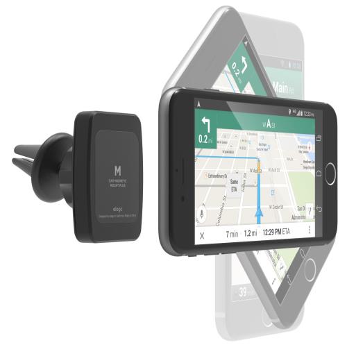 elago M CAR MOUNT PLUS 車載ホルダー マグネット エアコン吹き出し口 スマホスタンド ［ iPhoneX / iPhone8Plus / Xperia/Galaxy 各種 スマートフォン 5.5インチまで対応 ］ ブラック