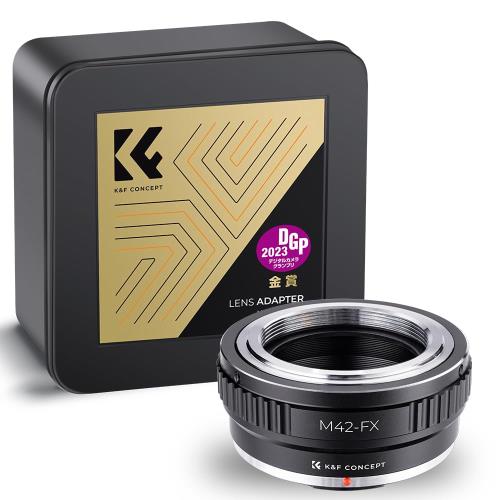 K&F Concept マウントアダプター M42 マウントレンズ FUJIFILM対応 Xマウントカメラ 装着用レンズアダプターリング M42-FX レンズアダプター マウント変換アダプター 富士フィルム対応 X-Pro1 X-T30 無限遠実現 高精度 メーカー直営店