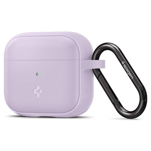 Spigen Airpods 第3世代 ケース シリコン AirPods 3 ケース PC 二重構造 ワイヤレス充電 対応 カラビナ リング 付き 軽量 キズ防止 衝撃 吸収 シリコン・フィット ASD02900 (ラベンダー)