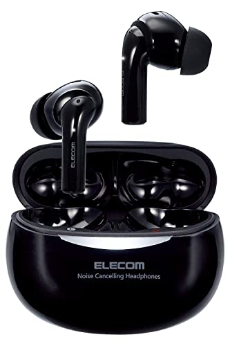 エレコム ワイヤレスイヤホン Bluetooth5.2 ノイズキャンセリング対応 AAC対応 軽量 完全ワイヤレス 耳せんモード 外音モード ブラック LBT-TWS15BK
