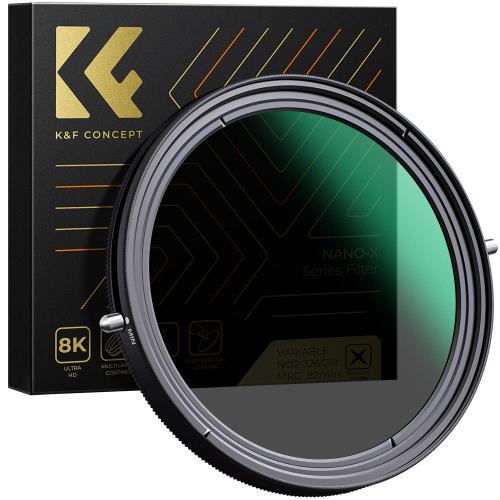 KF Concept 40.5mm 可変NDフィルターND2-ND32+CPLフィルター 1枚2役レンズフィルター X状ムラなし 日本製AGC光学ガラス HD超解像力 低い反射率 28層ナノコーティング 撥水撥油キズ防止 ビデオ/風景撮影の減光フィルター 偏光フィルターメーカー直営店