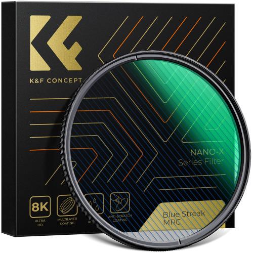 KF Concept 72mm ブルーストリークフィルター 28層コーティング 防カビ 撥水撥油 擦り傷防止 薄型 特殊効果フィルター Blue Streak 夜景/ポートレート最適(NANO-Xシリーズ)