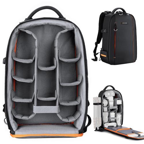 KF Concept 写真機御徒面子 写真機背嚢 カメラバックパック 背嚢 18L 大電気容量 今めかしい 軽さ 一眼二眼レフ/14inpc/三脚架納める可 映画化うしろ側風呂敷き包み 撥水産業 周遊 出で立つ/山登り/旅する/アウトドア映画化に当て嵌めるうしろ側風呂敷き包み