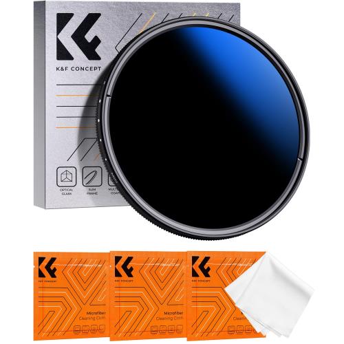 KF Concept 67mm ND2-2000 可変NDフィルター 減光量調整 11段階調節可能 AGC光学ガラス 18層コーティング 薄枠 3枚クリーニングクロス付き 動画撮影に最適（Nano-Klear）