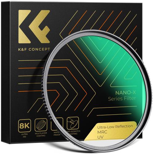 KF Concept 58mm UVフィルター 超低反射0.1% レンズ保護フィルター レンズ保護用 高透過率 両面28層コーティング 光学ガラス 撥水撥油キズ防止 （NANO-Xシリーズ）