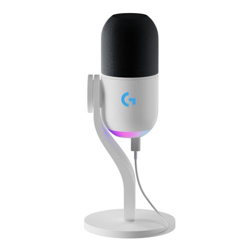 Logicool G ゲーミングマイク YETI GX ダイナミックマイク G-YETI-GX-WH ストリーミング配信 スーパーカーディオイド ノイズ軽減 RGB LIGHTSYNC 対応 USB BLUE VO!CE PC MAC ゲーミング マイク 白 ホワイト windows G-YETI 国内正規品