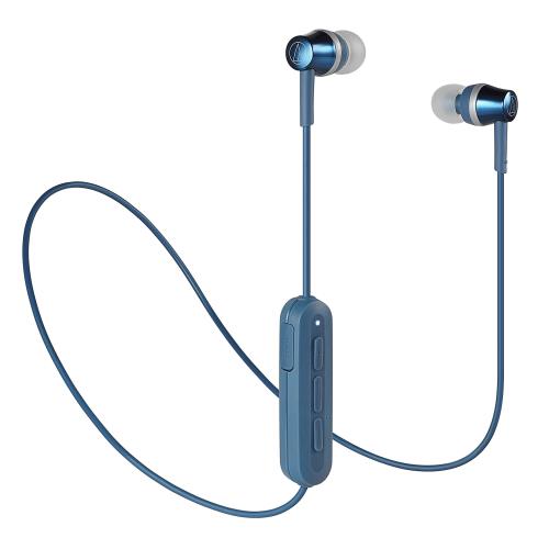 オーディオテクニカ SoundReality ワイヤレスイヤホン Bluetooth リモコン/マイク付 ブルー ATH-CKR300BT BL