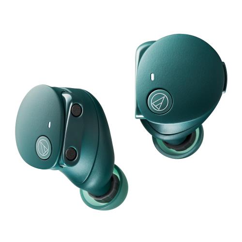 オーディオテクニカ ATH-CKS50TW2 GR(E) ワイヤレスイヤホン bluetooth ノイズキャンセリング 重低音 オリジナルステッカー付き マグネティックスイッチ機能 最大約65時間再生 IP55 防水防塵 マルチポイント対応 置き忘れアラート ヒアスルー 低遅延モード 急速充電 Qiワイヤ 21,305円