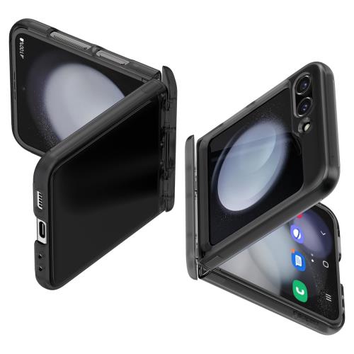 Spigen Galaxy Flip5 ケース [ SC-54D | SCG23 ] 超薄型 超軽量 耐衝撃 ワイヤレス充電 対応 さらさら マット仕上げ レンズ保護 指紋防止 擦り傷防止 ギャラクシー Z フリップ5 シン・フィット プロ ACS06845 (フロスト・グレー)