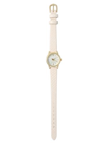 [棲み家 ド フルール] ウォッチ ﾚｻﾞｰ調ﾍﾞﾙﾄｳｫｯﾁ レディース Ivory レディースファッション-その他
