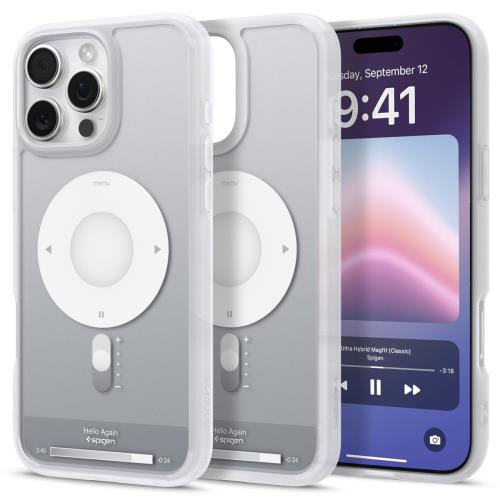 17年社歴の技術力Spigen iPhone 16 Pro Max ケース MagSafe対応 クリア ストラップホール 米軍MIL規格 ウルトラ・ハイブリッド・マグフィット ACS08006 (クラシック・シルバー)