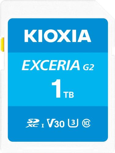 KIOXIA(キオクシア) 旧東芝メモリ SDカード 1TB SDXC UHS-I U3 V30 Class10 最大読出速度100MB/s 最大書込速度50MB/s 4K対応 日本製 国内 メーカー保証5年 KLNEB001T