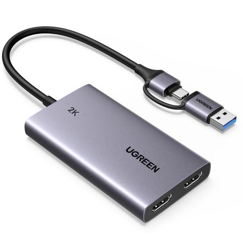 UGREEN 2K@30Hz HDMI キャプチャーボード 4K@30Hz パススルー機能 USB 3.0 フルHD 1080P 60Hz 超低遅延 録画 、Switch、PS5、Xboxなど対応