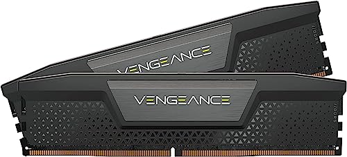 CORSAIR DDR5-6400MHz 学習机とっ始めマイコン用記憶装置 VENGEANCE DDR5続きもの (マイコン5-51200) Intel XMP記憶装置一揃いの道具 32GB 黒いこと [16GB×2枚] CMK32GX5M2B6400C32