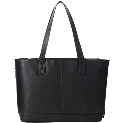 エレコム トートバッグ 商行為御徒面子 合皮 アオリワイド 高耐久YKKチャック 14in 15L 黒いこと BM-TBSLH02BK