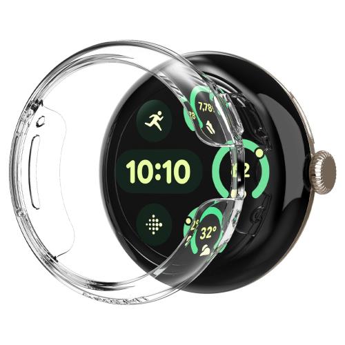 Spigen Pixel Watch 3 / 3 Pro ケース 41mm PixelWatch3Pro 対応 落下 衝撃 吸収 簡易着脱 超薄型 シンプル スリム 軽量 保護カバー アップルウォッチケース シン・フィット (クリスタル・クリア）