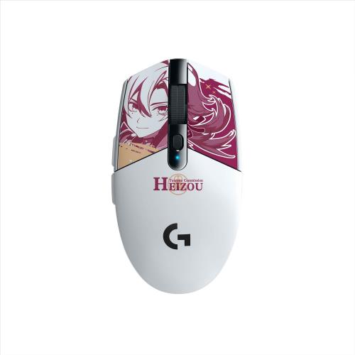 Logicool G 原神 鹿野院平蔵 特別モデル ゲーミングマウス G304 LIGHTSPEED ワイヤレス マウス G304-GE-HE 軽量 HERO 25K センサー 6個プログラムボタン 250時間連続使用可能 ホワイト 無線 ゲーミング PC windows mac 国内