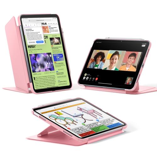 ESR iPad 11世代 (A16) ケース iPad 10世代/11世代 専用ケース (2022/2025モデル) 縦横スタンド対応 マルチアングルケース 設計 11インチ/10.9インチ対応 Flipシリーズ ピンク