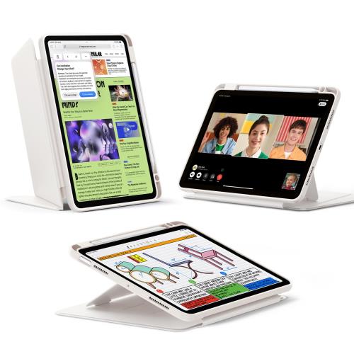 ESR iPad Air 11インチ ケース (M3/M2、2025/2024) iPad Air 第5/4世代 専用カバー (2022/2020) ペン収納 縦横スタンド対応 マルチアングルケース 耐衝撃 安定設計 Flipシリーズ スターバースト